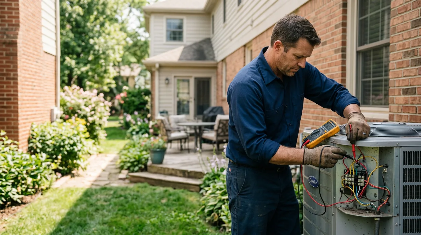 HVAC technician working near Moores Hill, IN